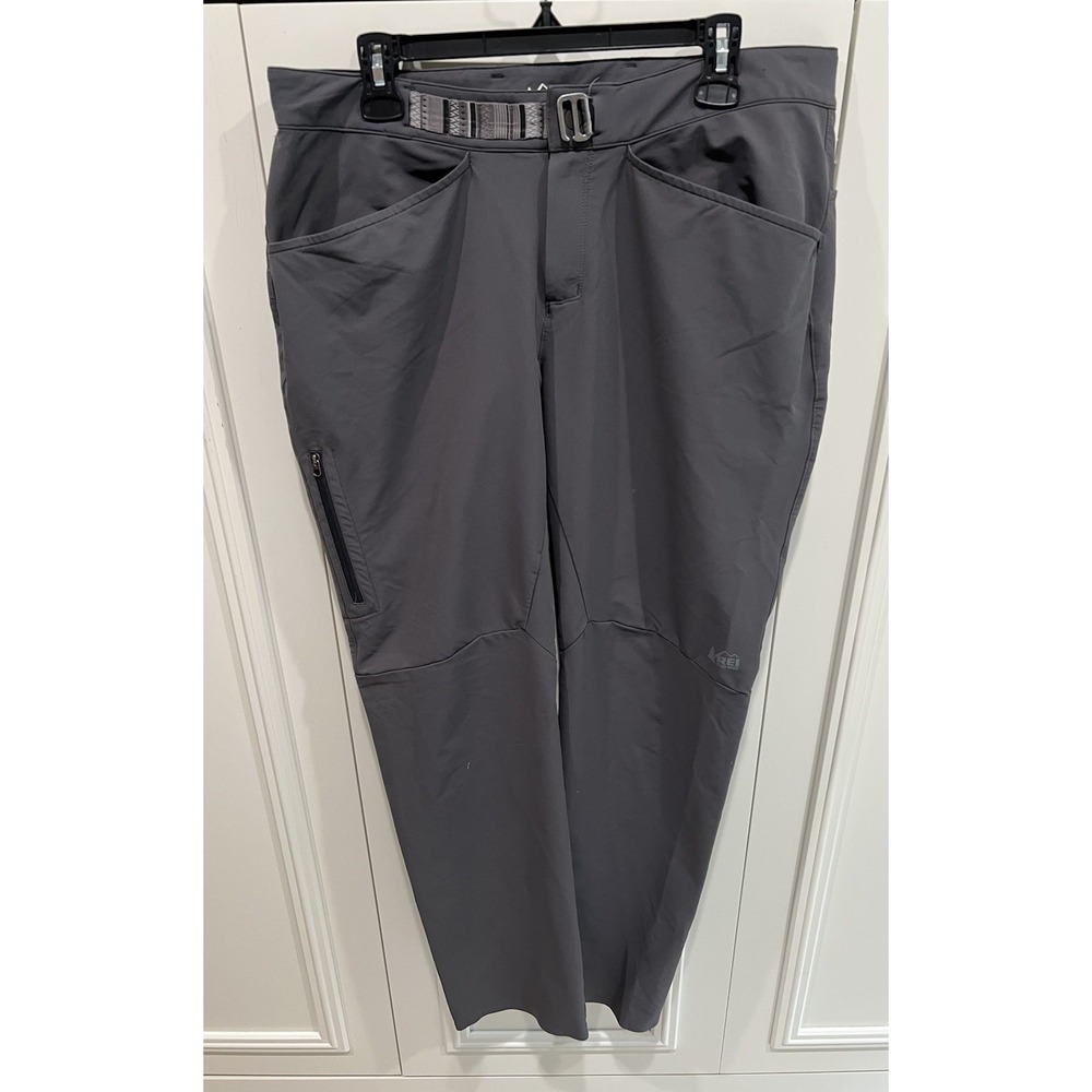 REI Co-op Pants Gray Hiking Semi-Fitted Stretch Camping Gorpcore Outdoor